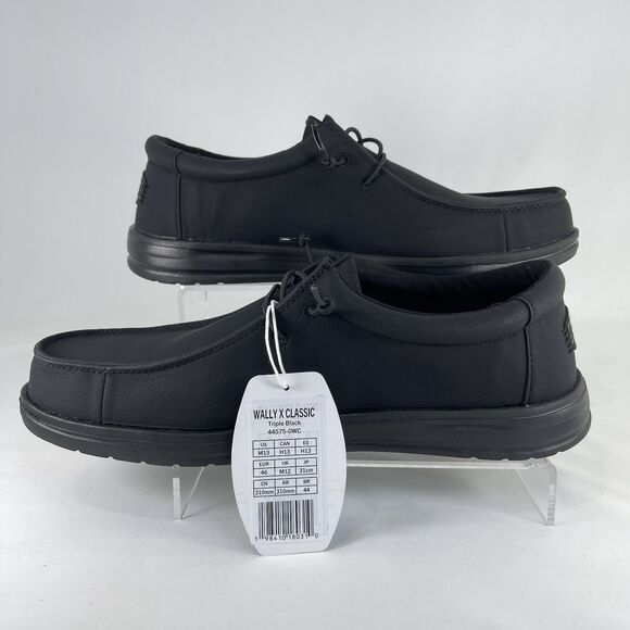 Hey Dude Wally Work Classic Triple Black Anti-Slip | Men\'s 13 | NEW main image 4